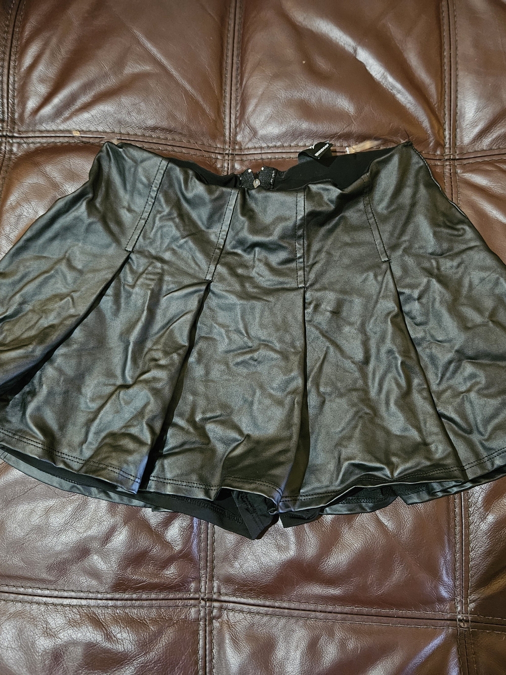 Windsor Black Faux Leather Mini Skirt